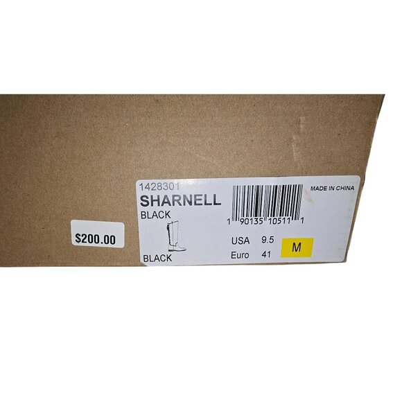 Sofft Sharnell Size 9.5 Black Suede Below Knee Side Zip with Leather ties High H - Picture 6 of 6